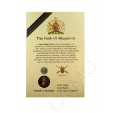 Royal Irish Fusiliers Oath Of Allegiance Certificate